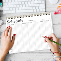 Planificador Semanal Sin Fecha de 8.5 x 11 Pulgadas, Bloc de Notas Diario para Listas de Tareas, para el Hogar, el Trabajo, la Escuela, Proyectos, 52 Semanas