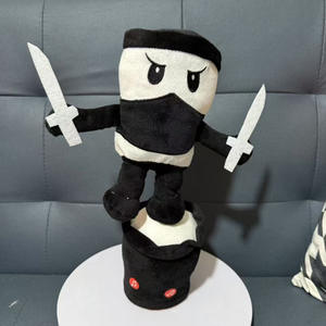 Peluche DHF Italian Brainrot Tung Tung Sahur Tralalero Tralala, jouet en peluche doux et câlin, jouet en peluche de dessin animé, apprendre à parler, danser, chanter - Product Image 5