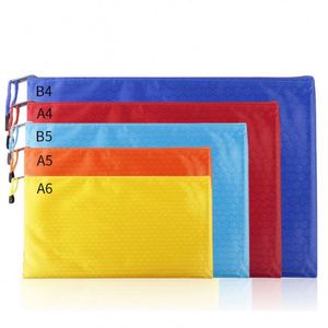Lock Envelope <b>File</b> <b>Folder</b> A4 Pouch Factory Price Full Color Customizable Plastic Oxford Document Bag with Zipper - Product Image 1