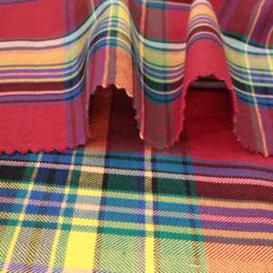 32/S 100% algodón escocés Check Plaid tela transpirable hilo teñido para <span class=keywords><strong>camisa</strong></span> Textiles para el hogar zapatos-para niños niñas niños en Stock - Product Image 2