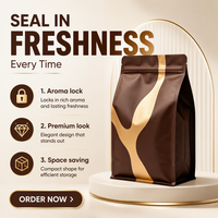 Pochette alimentaire PE givrée gaufrée premium avec encoche de déchirement, qualité alimentaire, fermeture éclair supérieure, pour échantillons de café, thé, cadeaux, petites séries personnalisées