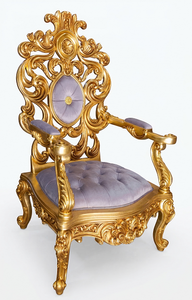 Sillón Individual Estilo Royal con Estructura de Madera Sólida y Cojín Acolchado para Sala de Estar - Product Image 2