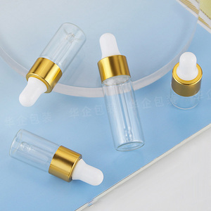 Flaconi Vuoti per Cosmetici da 1ml 2ml 3ml 4ml 5ml, Mini Fiale Trasparenti con Contagocce in Vetro e Anello Dorato - Product Image 5