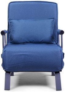 Giường Sofa Màu Xanh Ghế Gấp Ghế Ngủ, 5 Vị Trí Ghế Tựa Đầy Đủ Đệm Lounger Couch - Product Image 5