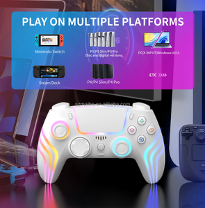 คอนโทรลเลอร์เกมไร้สายสี่สีพร้อมระบบสั่นสะเทือนสำหรับเพลย์สเตชัน 5 สำหรับ Ps5/ps4/ps3/switch จอยสติ๊กไร้สาย - Product Image 3