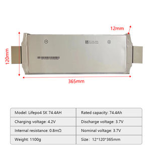 SK 3.7V 74.4AH NCM 리튬 폴리머 배터리 55.6Ah 60Ah 75Ah 파우치 셀 전기 자동차/전기 자전거/스쿠터용-3000 사이클 - Product Image 3