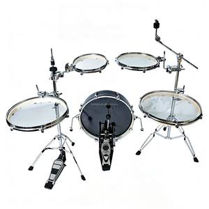 Set di Pad per Batteria Acustica Portatile Pieghevole Regolabile da 6/8/10/12/13/14/16 Pollici per Pratica di Percussioni (Rullante, <span class=keywords><strong>Tom</strong></span>, Grancassa) - Product Image 5