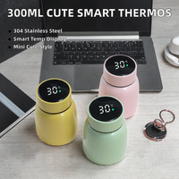 Thermos alimentaire portable intelligent et mignon de 300 ml avec affichage numérique, double paroi sous vide en acier inoxydable 304, cadeau d'affaires moderne