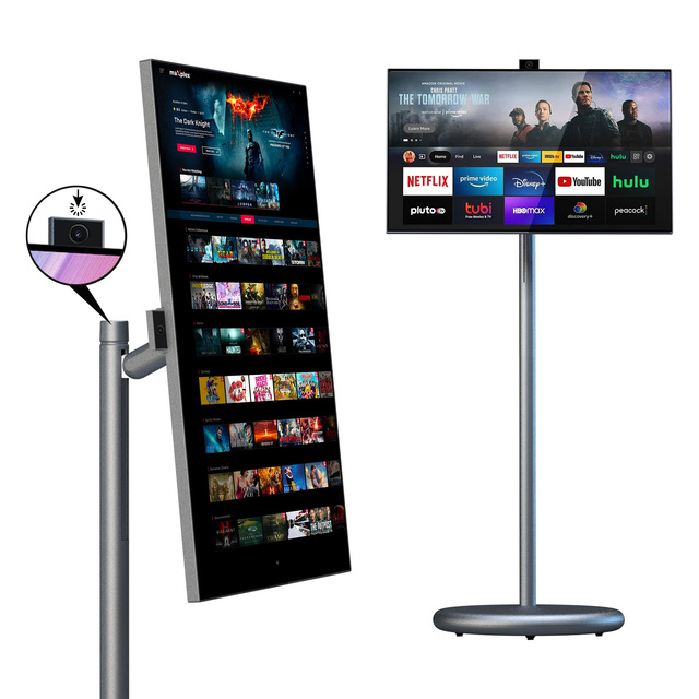 2025 27-Inch Smart LED TV for Home Theater Android 13 HD Built-In Camera Touch Screen for Family Movie Nights Child Interaction