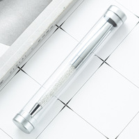 PQ Cuir Cylindrique Acrylique Plastique Cristal Transparent Signature Publicité Cadeau Stylo Premium Qualité Emballage Stylo Boîte