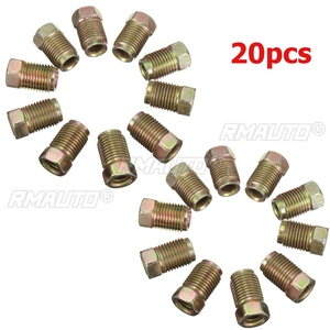 Lot de 10 ou 20 écrous de vis de raccordement mâle courts de 10 mm x 1 mm pour tubes de freinage métriques de 3/16 pouces - Product Image 1