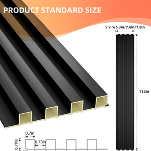 Không thấm nước WPC tấm Tường chống cháy và chống nấm mốc trang trí tường tấm tùy chỉnh kích cỡ cho nội thất WPC rãnh tường Bảng điều khiển - Product Image 3