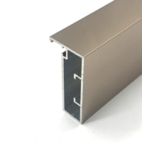 Profilé de cadre de verre en aluminium pour armoire de cuisine en or Rose