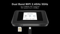 Harvilon MF511 5G MiFi WiFi 6 Dış Mekan Güvenlik Duvarı Taşınabilir Araç Router'ı, SIM Kartlı Hotspot, AB/ABD 16 Kullanıcı için 1800Mbps