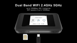 Routeur portable Harvilon MF511 5G MiFi <span class=keywords><strong>WiFi</strong></span> 6 avec pare-feu extérieur et point d'accès pour carte SIM, compatible UE/US, 16 utilisateurs, 1800 Mbps - Product Image 4