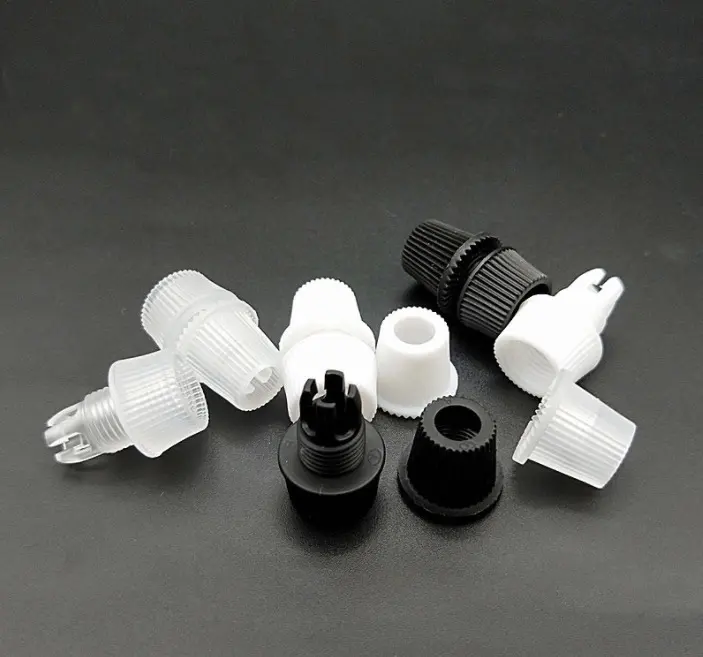 Clips de plástico para cables, abrazadera de bloqueo de Cable, color transparente, blanco y negro, 033