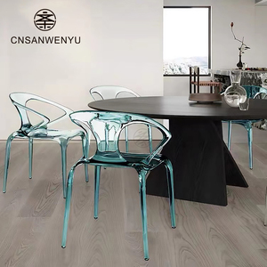 Vente en gros d'hôtel de plein air <span class=keywords><strong>AVA</strong></span> transparent Bridge Chair Carbone Acrylique Love Populaire Rond En Plastique Dur En Plastique PC Dîner Chaise - Product Image 3