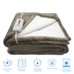 Bán buôn giá tốt chăn điện 50x60 inch PTC + NTC an toàn máy sưởi ấm có thể giặt nước nóng ném - Product Image 6