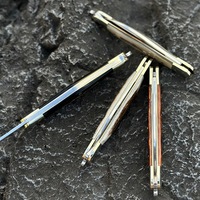 Couteau de poche en acier inoxydable 440C, couteau pliant miniature en corne de bœuf, couteau portable de petite taille, cadeau, porte-clés