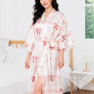 Nouvelle Robe de Nuit en Satin Grande <span class=keywords><strong>Taille</strong></span> pour Femme, Kimono Doux, Vêtements d'Été pour Femme, Peignoir Léger et Luxueux, Sensation Fraîche, Tenue d'Intérieur - Product Image 4