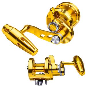 Carrete de Pesca PRO BEROS, Relación de Engranajes 5.7:1, Alta Velocidad, Aluminio Mecanizado CNC, Carrete de Jigging, Arrastre Máximo de 40 LB, Manivela en T, Pesca Marina - Product Image 1