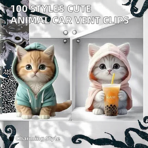 Clip d'évent de voiture animal mignon en gros 100 styles Offre Spéciale décorations d'évent accessoires intérieurs en plastique pour voitures - Product Image 2