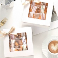 Boîtes d'emballage alimentaire en carton blanc écologiques pour sushis, beignets, pâtisseries, gâteaux, biscuits, tartes aux œufs