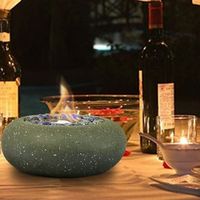 Bol de cheminée de table Portable, foyer Bio-éthanol à combustion propre sans vent pour les fêtes de Patio intérieures et extérieures