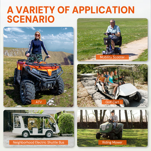 美国库存金属外壳48V 100Ah LiFePO4电池高尔夫球车51.2V a级锂电池，带液晶显示充电器 - Product Image 6