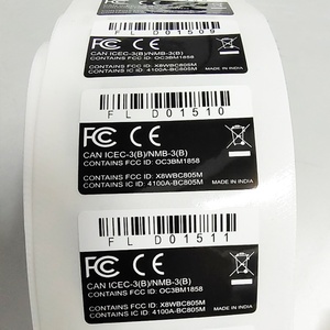 <strong>Custom</strong> Black Glossy Electronics <strong>Product</strong> <strong>Label</strong> Vinyl Waterproof Scratch Resistant Serial Number Sticker Sequential <strong>Barcode</strong> <strong>Label</strong> - Product Image 2