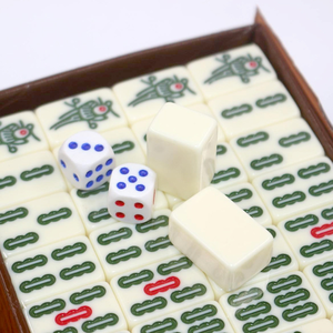 Mini <span class=keywords><strong>Mahjong</strong></span> en Boîte Peau de Serpent, Vente Directe Usine, Format de Poche Portable pour Voyage et Jeu en Famille - Product Image 2
