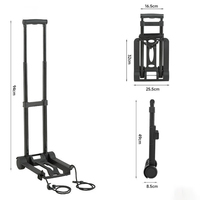 Chariot à quatre roues pliable pour l'approvisionnement transfrontalier, chariot à main portable robuste pour le déplacement en entrepôt