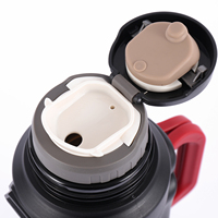 Pot isotherme de voyage en acier inoxydable de grande capacité 2000 ml, anti-fuite, sans BPA, pour boissons chaudes et froides, avec poignée et couvercle