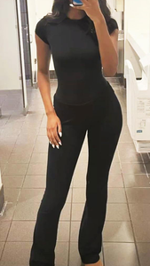 Conjunto Deportivo de Dos Piezas para Mujer, Estilo Y2K, Novedad de 2026, Top Corto de Manga Corta y Pantalones Acampanados, <span class=keywords><strong>Traje</strong></span> de Verano - Product Image 6