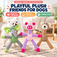 Jouet en peluche interactif pour chien, style dessin animé, doux, couineur, spécial pour chiens, vente chaude