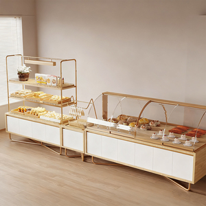 Vetrina Espositiva Professionale Commerciale di Lusso per <span class=keywords><strong>Pasticceria</strong></span> e Torte, Bancone Espositore per Pane con Illuminazione a LED - Product Image 2