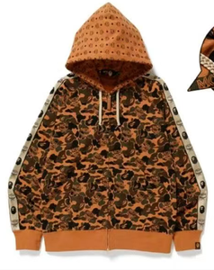 <span class=keywords><strong>Sudadera</strong></span> con capucha y cremallera completa de camuflaje <span class=keywords><strong>Shark</strong></span> 2026, 100% algodón, unisex, para hombre y mujer, estilo urbano, alta calidad, Bapees - Product Image 5