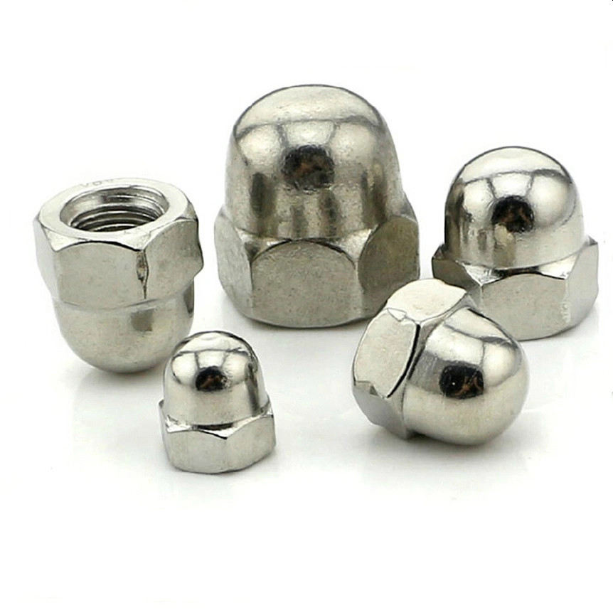 DIN1587 M6 M8 M10 M16 Stainless Steel A2 A4 Domed Long Connecting Cap Nuts