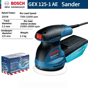 <span class=keywords><strong>Ponceuse</strong></span> excentrique <span class=keywords><strong>BOSCH</strong></span> GEX 125-1AE 220V 125mm, machine à poncer à vitesse réglable, meuleuse à disque, outil électrique - Product Image 2