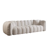 Canapé sectionnel vintage français trois places en flanelle, personnalisable, avec rembourrage en éponge, pour salon