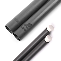 Tube d'arbres de queue de billard en fibre de carbone de 12.4mm, ébauches de queue Protapered avec remplissage en mousse, virole et insert de joint