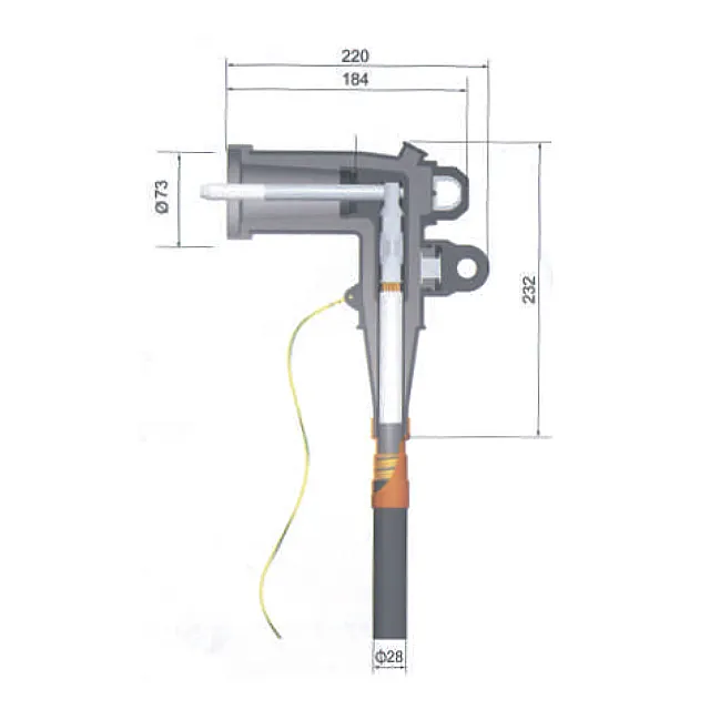 Werkseitig 200A 8,7/15kV IEEE 386 EPDM Last bruch krümmer Trennbarer Ladebreak-Winkel verbinder