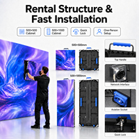 Pantalla LED para Eventos P2.6, Pantalla LED de Alquiler para Interiores de 500x500mm, 7680Hz, Video Wall para Presentación de Productos, Desfiles de Moda