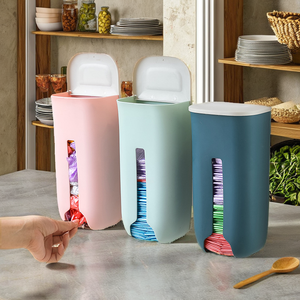 Support mural de rangement de style nordique pour sacs poubelles domestiques – Nouveauté pour la maison : Organisateur de sacs en plastique pour cuisine et salle de bain - Product Image 2