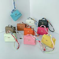 Мини-сумочка-брелок True Mini K Horizontal Bag с шарфом и роскошным мини-кошельком из микрофибры, портативный кошелек для монет, женская кожаная сумочка