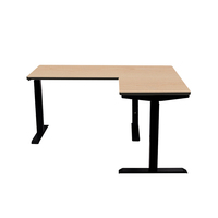 Bureau debout électrique moderne et simple avec cadre métallique à 3 pieds, double moteur, capacité de charge de 150 kg et vitesse de 25 mm/s