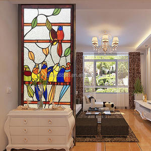Vitrail Tiffany personnalisé directement de l'usine avec structure solide pour éclairage de portes et fenêtres, décoratif et fait main - Product Image 4