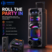 Speaker Party Rechargeable HANSUO HS-TS10V6 dengan Driver Bass 10 Inch, Tweeter Ganda, USB, TF, FM, dan Efek Lampu Dinamis