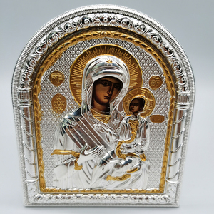 Nouveau métal doré sur cadre métallique cadeaux de baptême décoration icône vierge <span class=keywords><strong>marie</strong></span> icône gothique icône Saint George Images - Product Image 5