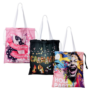 Sac à cordon personnalisé en rPET, 26,8x29 cm, sac de sport en polyester recyclé pour cadeau promotionnel durable pour la salle de sport - Product Image 2